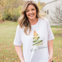 Merry Christmas Tree Graphic Tee