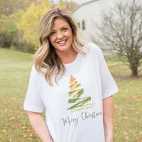 Merry Christmas Tree Graphic Tee