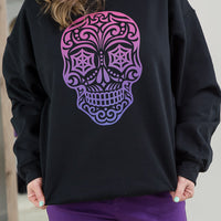 Magenta Sugar Skull Crewneck