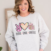 Peace Love Coffee Crewneck