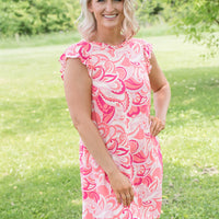 Coral Splash Dress