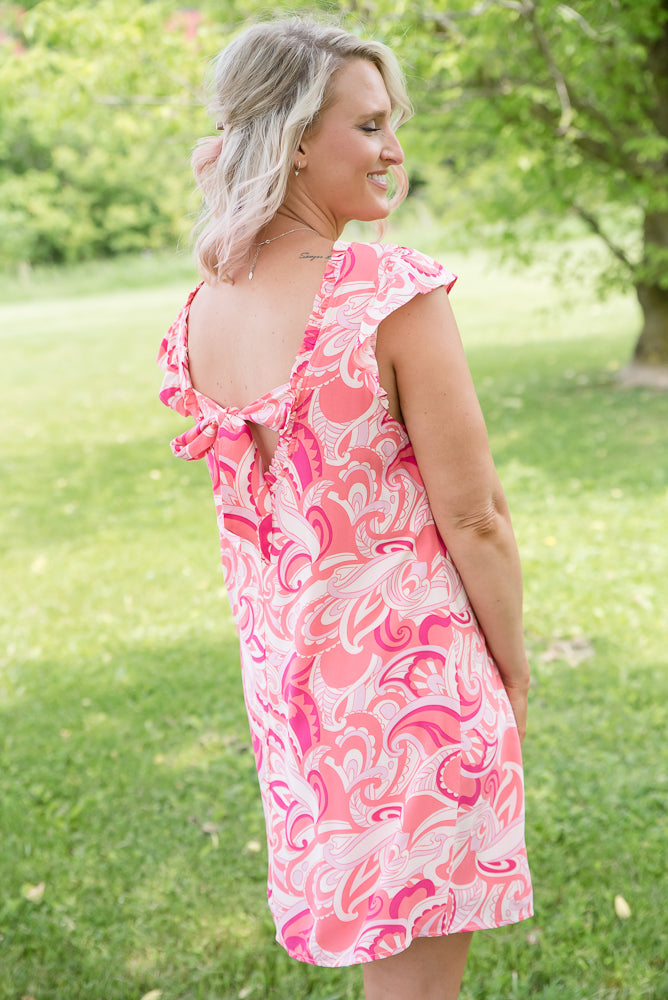 Coral Splash Dress