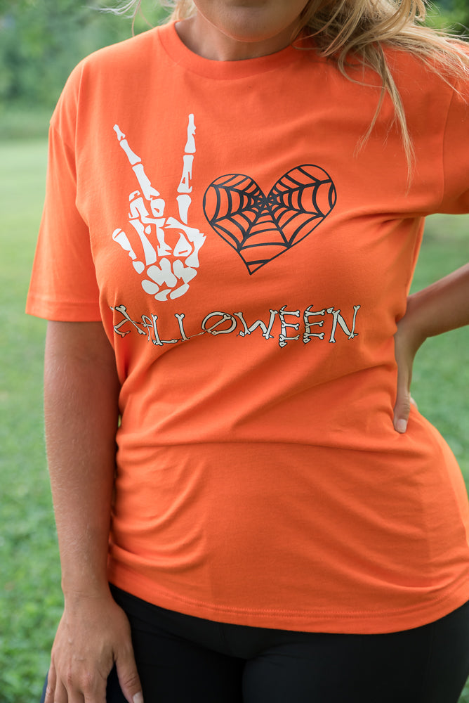 PT Peace Love Halloween Graphic Tee