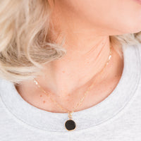 Point in Time Necklace in Black