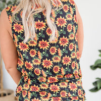 Seeking Sunflowers Lace Tank