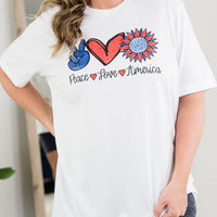 Peace Love America Tee