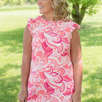 Coral Splash Dress