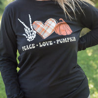 PT Peace Love Pumpkin Long Sleeve Graphic Tee