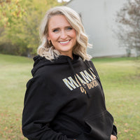 Mama of Both Graphic Hoodie in Black