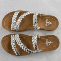 Twist N Shout Sandals in Silver