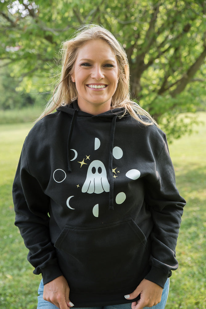 Phases of the Moon Graphic Hoodie