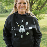 Phases of the Moon Graphic Hoodie