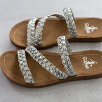 Twist N Shout Sandals in Silver