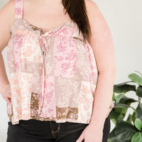 Patches of Beauty Sleeveless Top