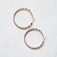 Twisted Gold Hoop Earrings