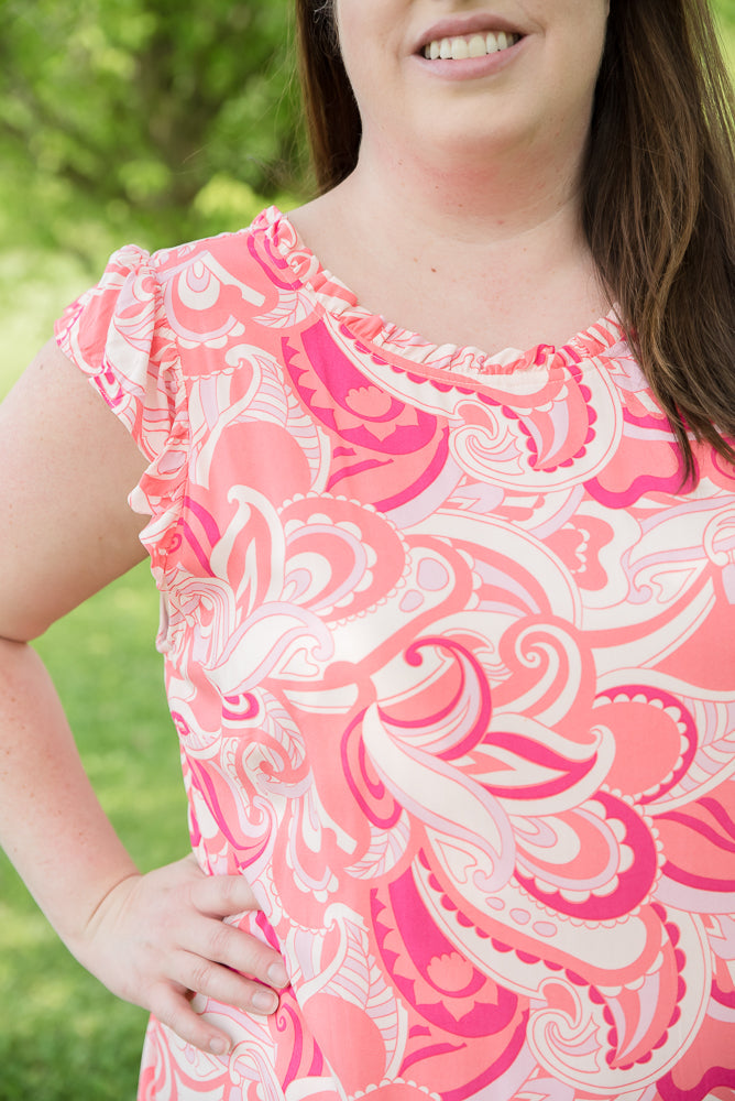 Coral Splash Dress