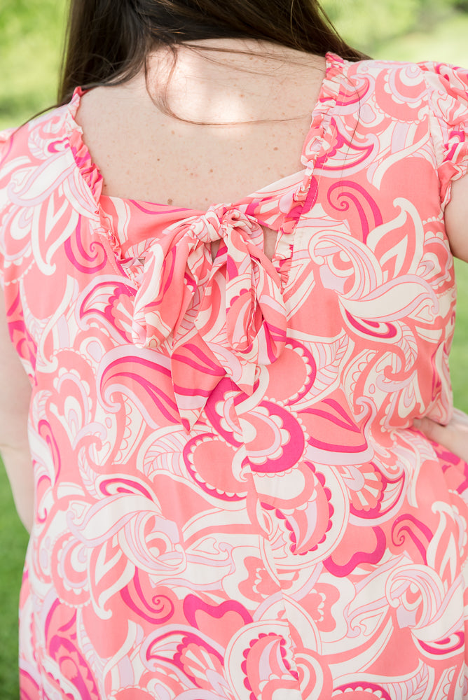 Coral Splash Dress