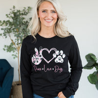 Peace Love Dogs Graphic Tee