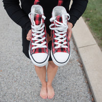 Got the Look Sneakers in Red Plaid