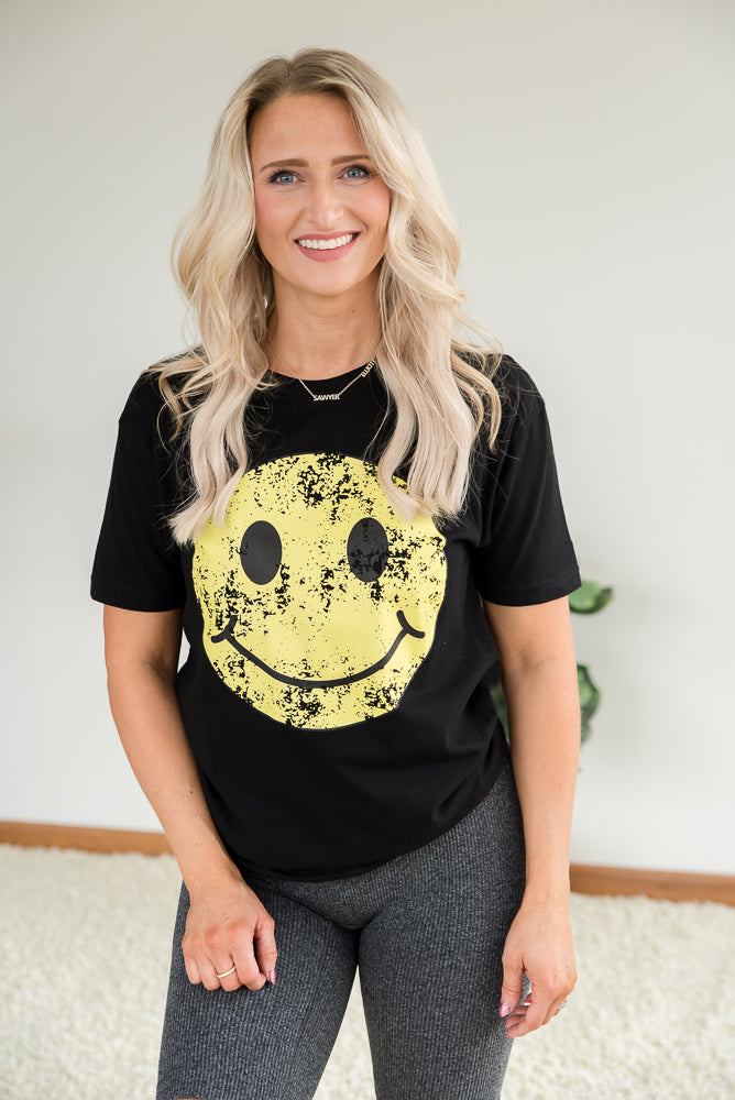 Vintage Smiley Face Graphic Tee