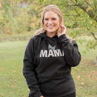 Boy Mama Graphic Hoodie in Black