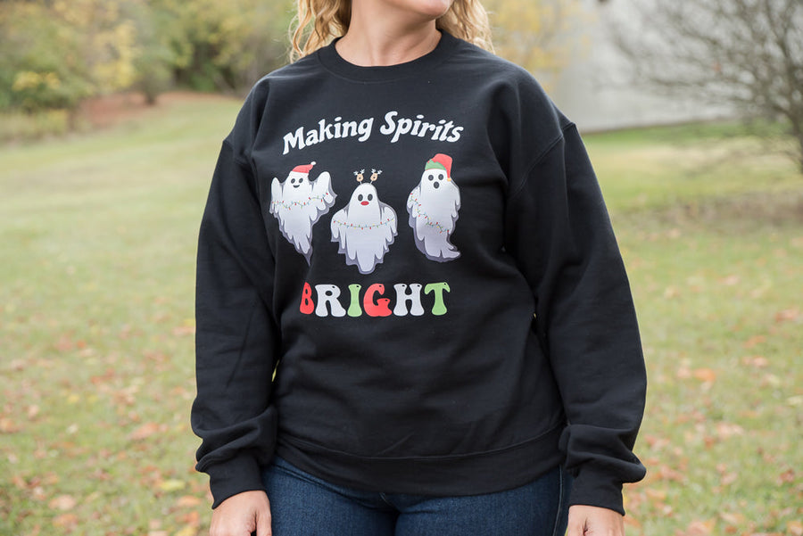 Making Spirits Bright Graphic Crewneck Sweatshirt