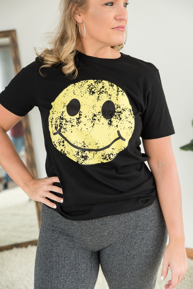 Vintage Smiley Face Graphic Tee