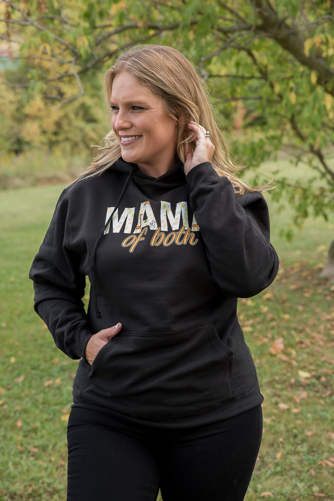 Mama of Both Graphic Hoodie in Black