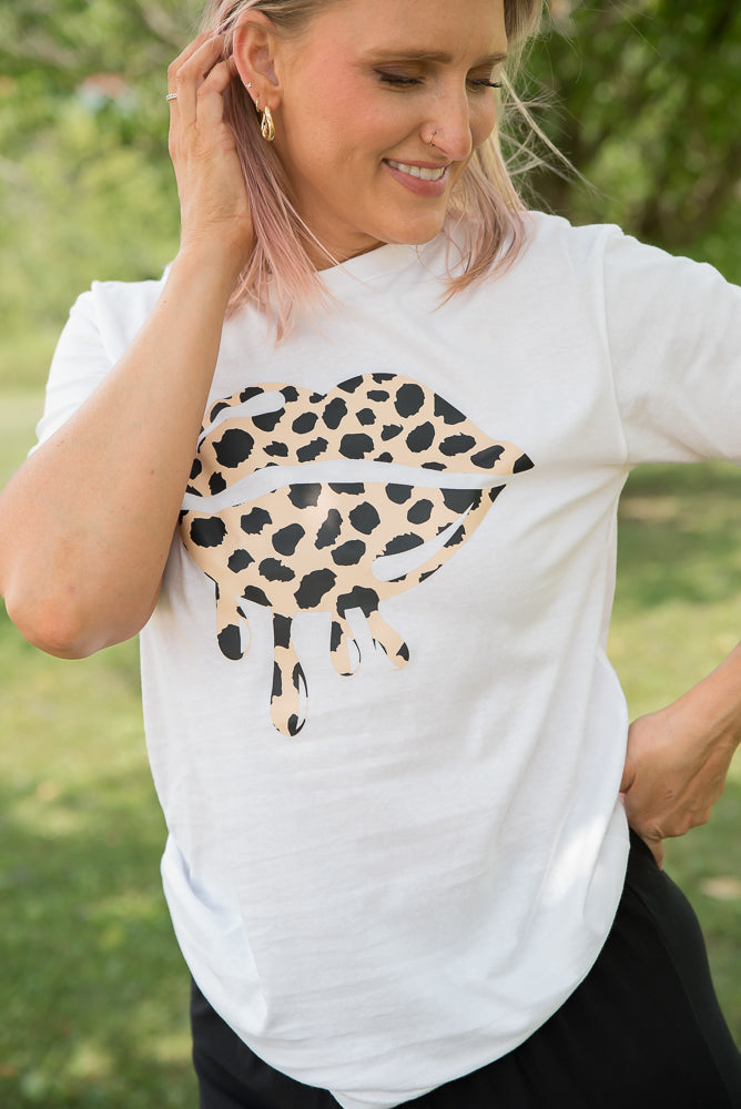 Leopard Lips Graphic Tee