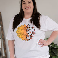 A Monarch Sunflower Graphic Tee