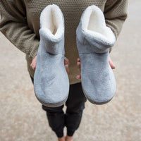 Around the House Slipper Boots in Gray