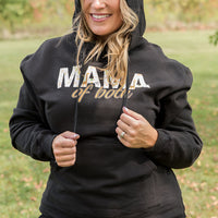 Mama of Both Graphic Hoodie in Black