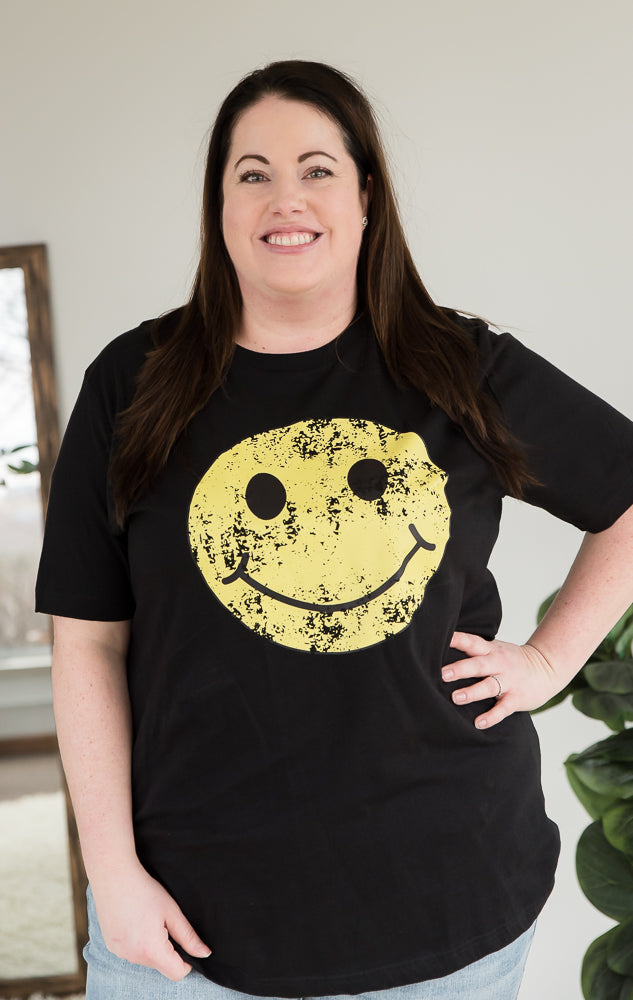 Vintage Smiley Face Graphic Tee