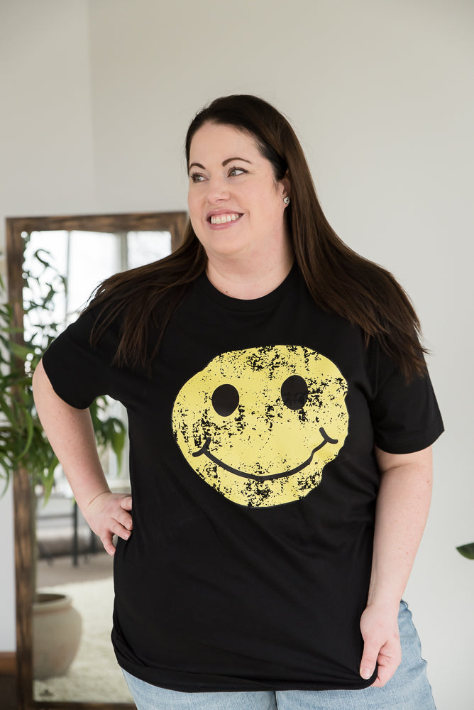 Vintage Smiley Face Graphic Tee