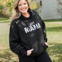 Girl Mama Graphic Hoodie in Black