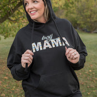 Boy Mama Graphic Hoodie in Black