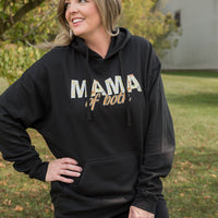 Mama of Both Graphic Hoodie in Black