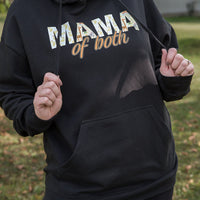 Mama of Both Graphic Hoodie in Black