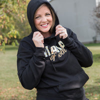 Mama of Both Graphic Hoodie in Black