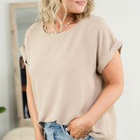 Think Out Loud Top in Taupe