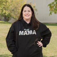 Boy Mama Graphic Hoodie in Black