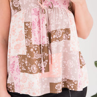 Patches of Beauty Sleeveless Top