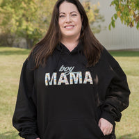 Boy Mama Graphic Hoodie in Black