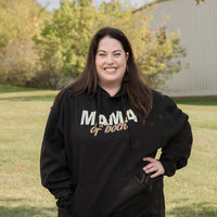 Mama of Both Graphic Hoodie in Black