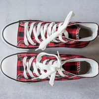 Got the Look Sneakers in Red Plaid