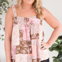 Patches of Beauty Sleeveless Top