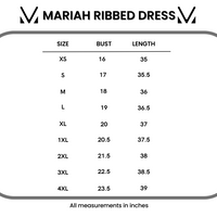 IN STOCK Mariah Ribbed Dress - Daisy Blues