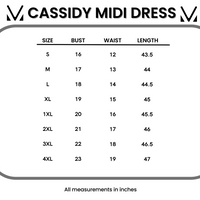 IN STOCK Cassidy Midi Dress - Navy Mix