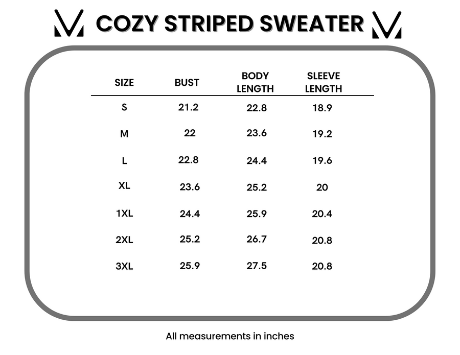 IN STOCK Cozy Striped Sweater - Natural