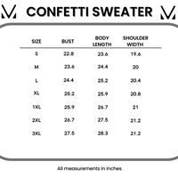 IN STOCK Confetti Sweater - Charcoal